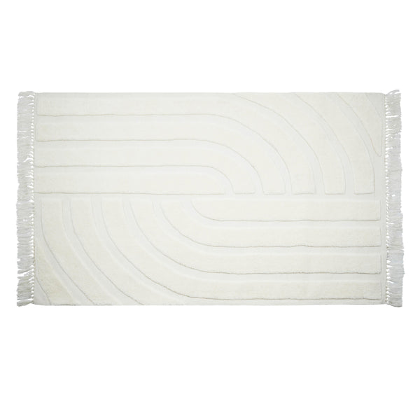 Loop White 5' x 8' Area Rug