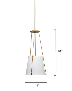  California Metal 1-Light Pendant, Antique Brass