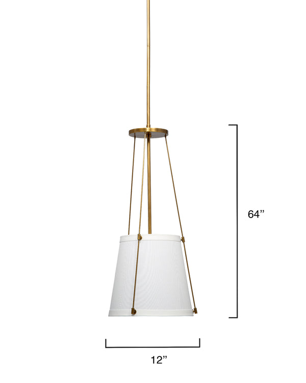  California Metal 1-Light Pendant, Antique Brass
