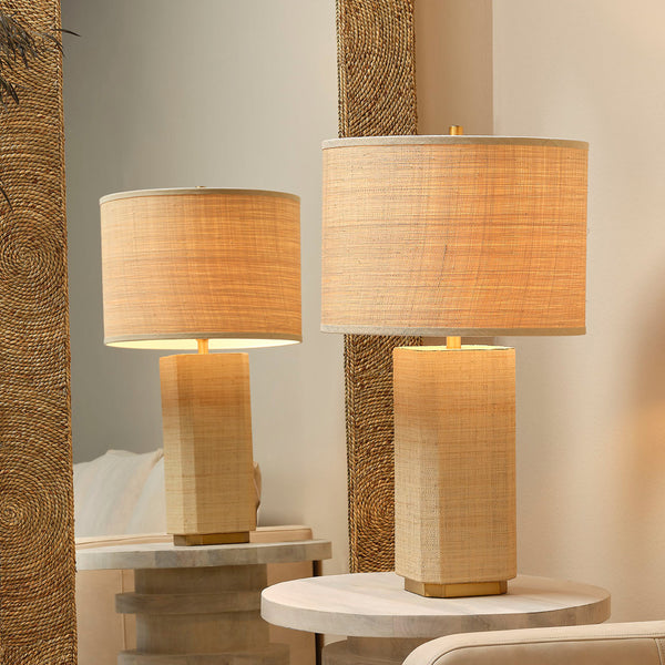 Utopia Raffia Table Lamp with Raffia Shade