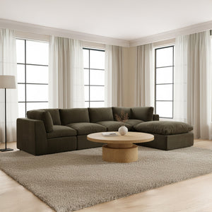 Moe's Cates Corner Chair in Dark Green
