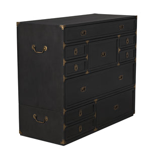 Charles Chest in Pale Mahogany with Brass Handles