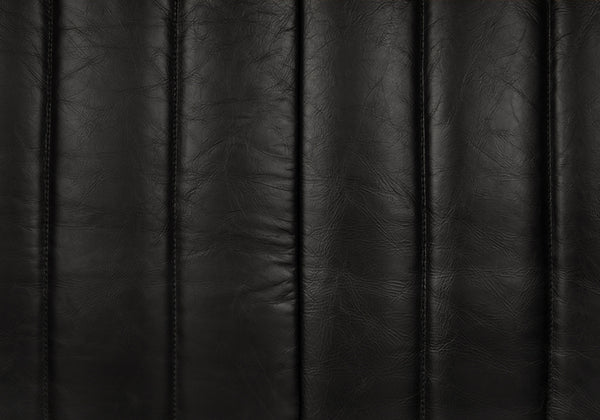 Khann Sofa, Ebony Black Leather