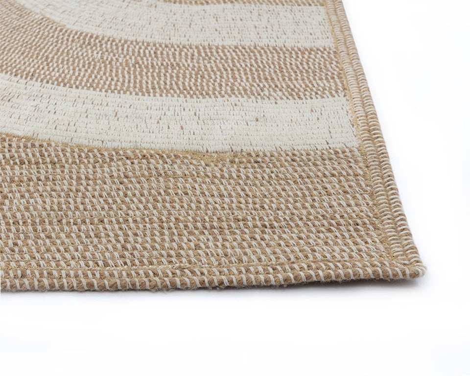 DERBY HAND-WOVEN RUG - SAND / CREAM - 8' X 10'