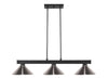Cobalt 3 Light Billiard Light in Matte Black Finish