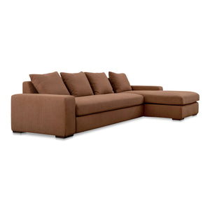 Moe's Thomas Right Sectional in Rust Polyester
