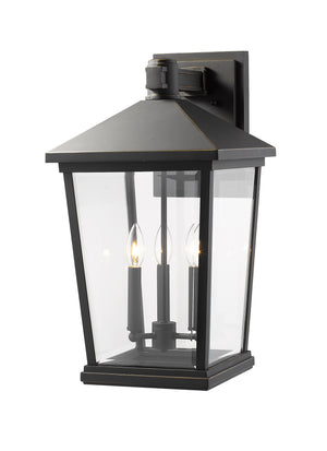 Beacon 3 Light Outdoor Wall Sconce in Oil Rubbed Bronze Finish
