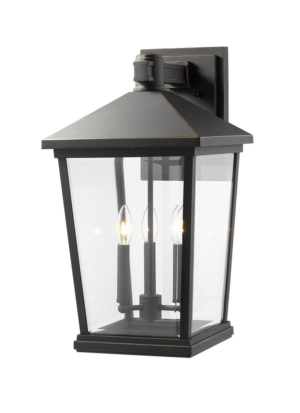 Beacon 3 Light Outdoor Wall Sconce in Oil Rubbed Bronze Finish