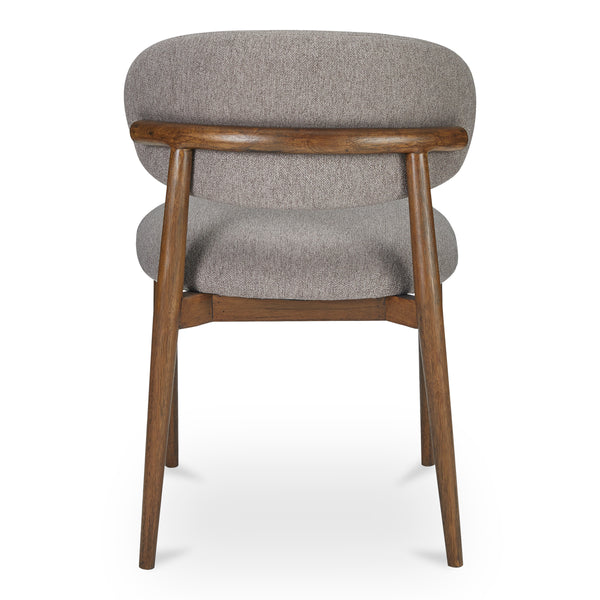 Ellie Dining Chair with Winged Backrest in Brown
