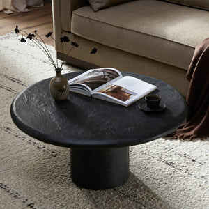 Bonnie Coffee Table In Textured Black Concrete