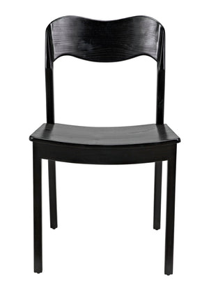 Weller Sungkai/Mindi Chair in Charcoal Black