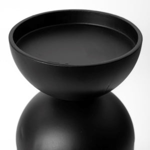 Alex Large Black Metal Cylindrical  Table Candle Holder