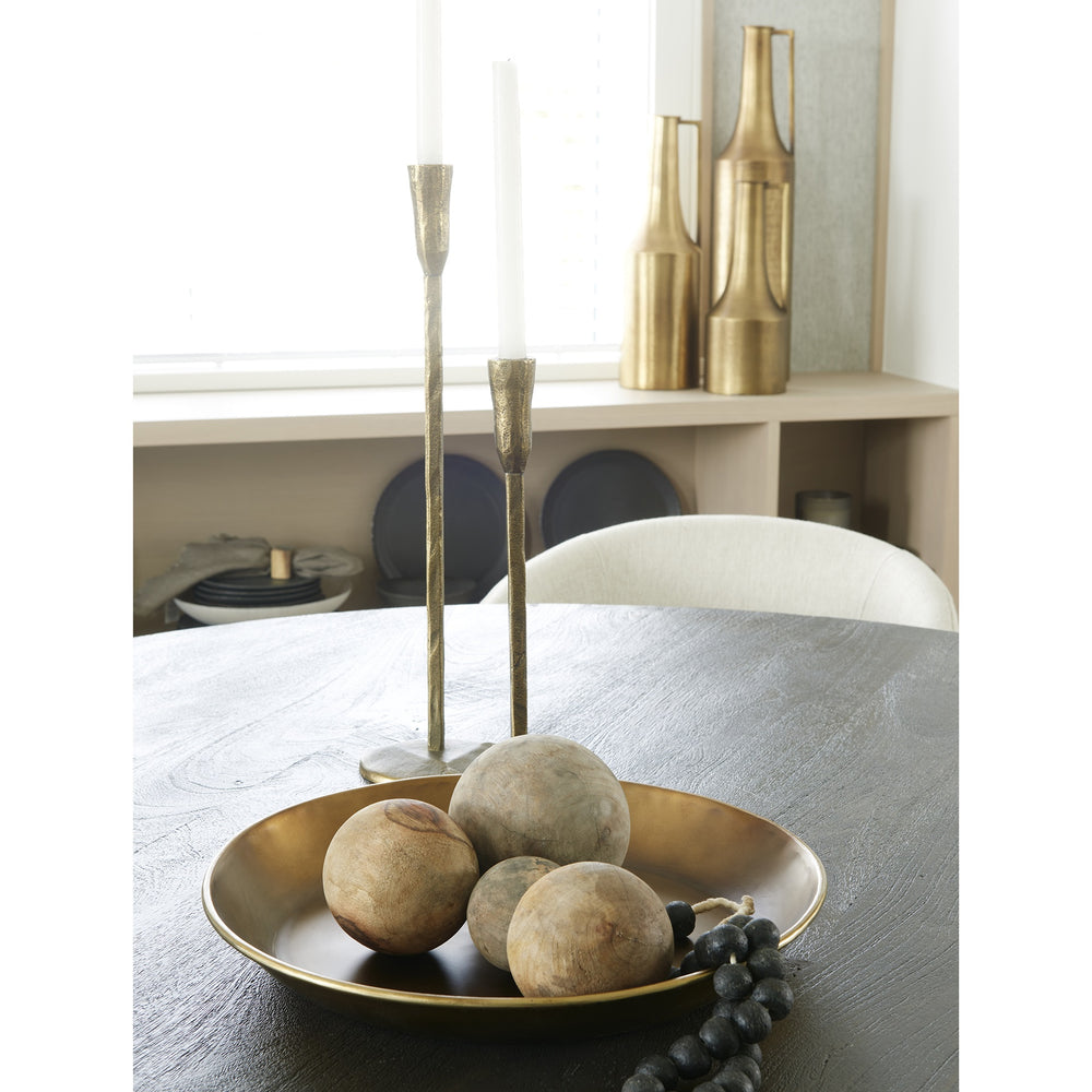 Eagan 16.0L x 16.0W x 1.5H Brass Aluminium Tray Small