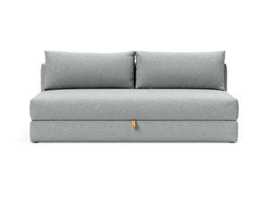 OSVALD FULL SOFABED in MELANGE GREY FABRIC WITH Black steel LEGS 538
