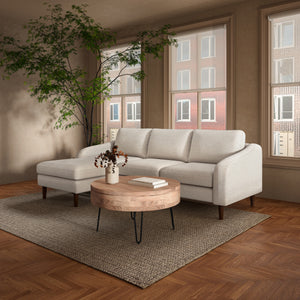 Quinn Sectional with Reversible Chaise in Oatmeal