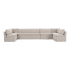 Moe's Fable Slipcover Dining Banquette U-Shape Beige 168"