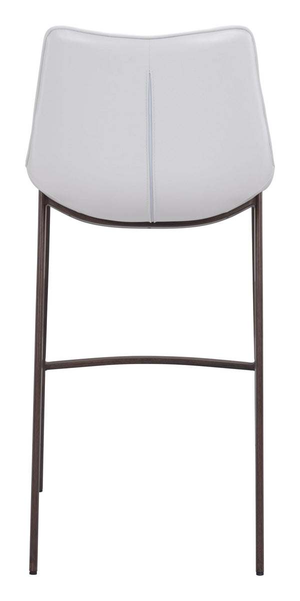 Magnus Barstool (Set of 2) White & Walnut