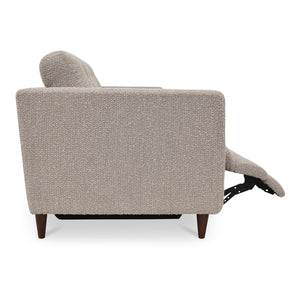 Moe's Bridgers Power Recliner Sofa in Warm Grey