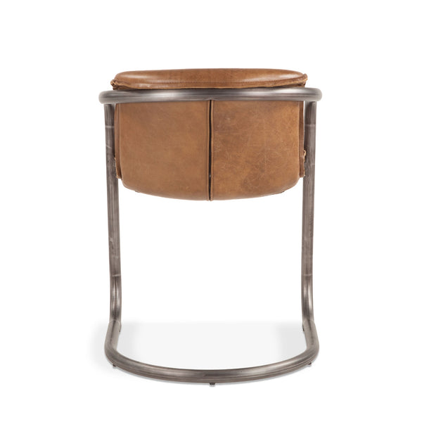 Portofino Distressed Chestnut Leather Dining Chair