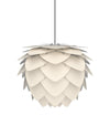 Aluvia Medium Plug-In Pendant in Pearl with Black Cord
