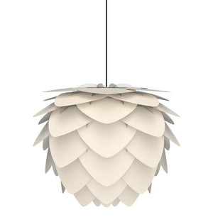Aluvia Medium Plug-In Pendant in Pearl with Black Cord
