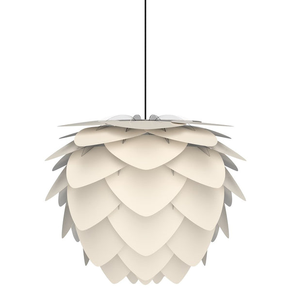 Aluvia Medium Plug-In Pendant in Pearl with Black Cord