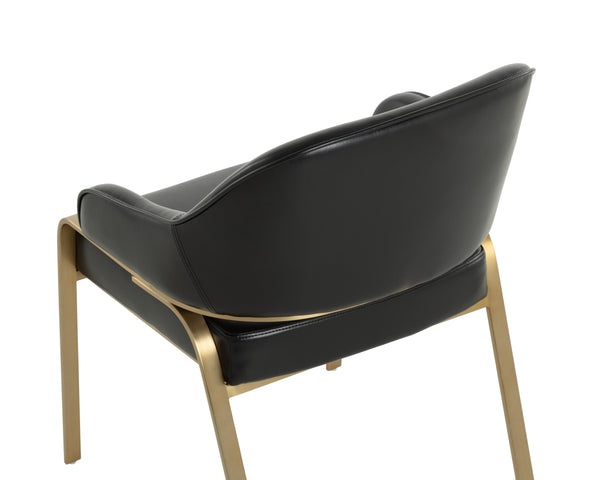 MALACHI DINING ARMCHAIR - CANTINA BLACK