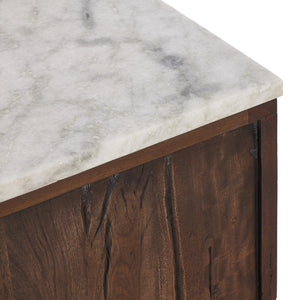 Odette Nightstand - White Statuario Marble