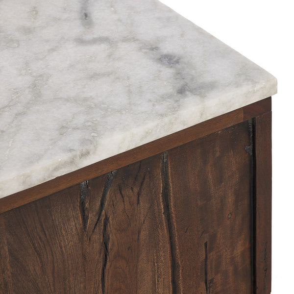 Odette Nightstand - White Statuario Marble