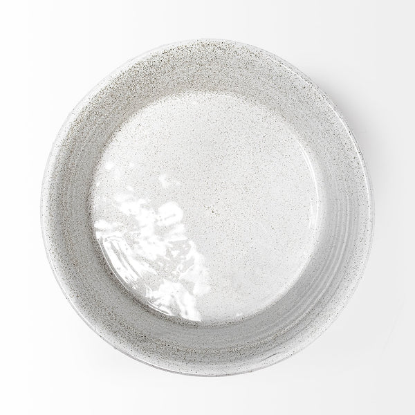Silone (Large) 16L x 16W White Ceramic Bowl