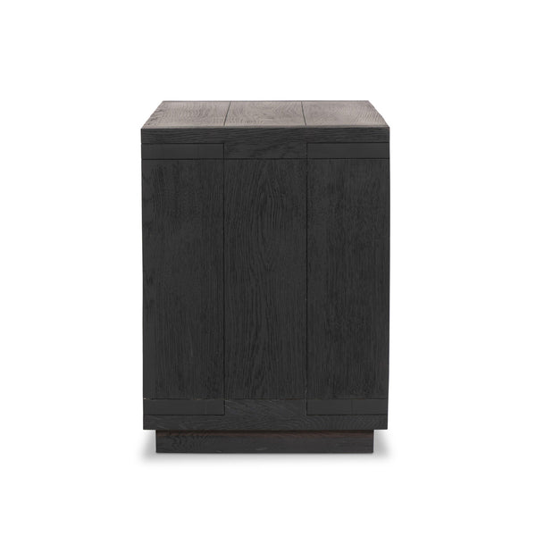 Warby Nightstand - Worn Black Veneer