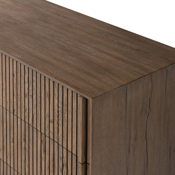 Leo 6 Drawer Dresser in Rustic Grey