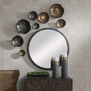 Lucky Coins Brass Wall Bowls, S/4