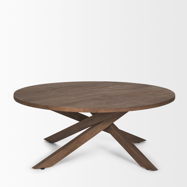 Solana Medium Brown Wood Coffee Table