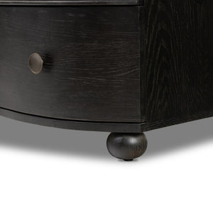 Tiago Marble Chest - Distressed Black