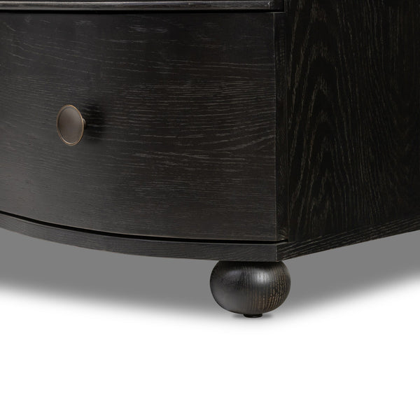 Tiago Marble Chest - Distressed Black