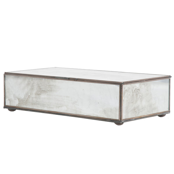 RECTANGULAR BOX WITH ANTIQUE MIRROR
