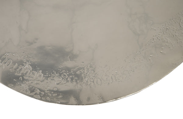 Galvanized Wall Discs, Set of 4, Liquid Silver