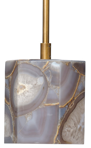Hex Agate 1-Light Pendant 