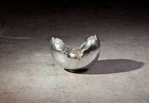 Burled Bowl Silver Leaf
