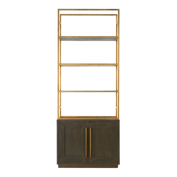 Moe's Elliot Bookshelf Brown Oak with 4 Shelves