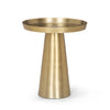 Roland Satin Brass Cast Aluminum Metal Accent Table