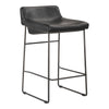 Moe's Starlet Counter Stool Set in Onyx Black Leather