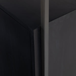 Trey Modular Wide Bookcase In Black Wash
