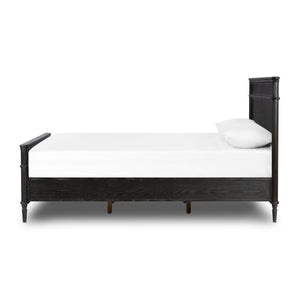 Toulouse Bed In Distressed Black In Queen