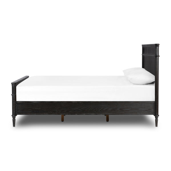 Toulouse Bed In Distressed Black In Queen
