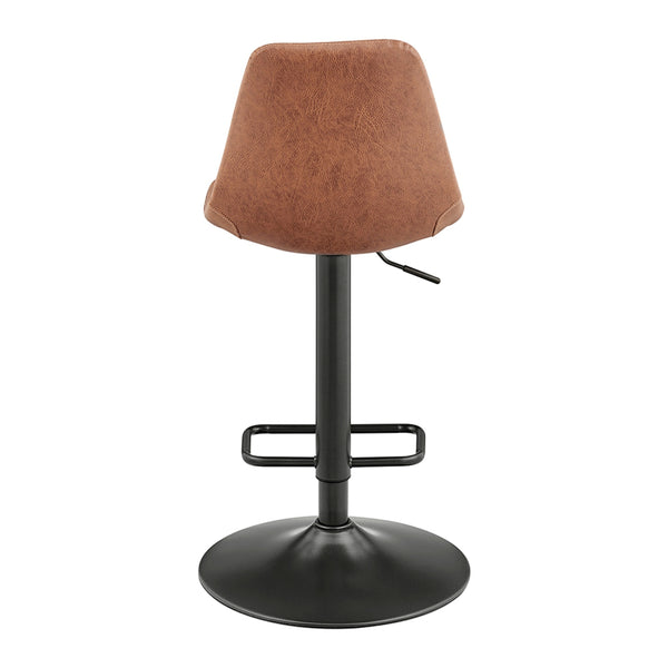 Robert KD PU Gaslift Swivel Bar Stool, Umber Brown