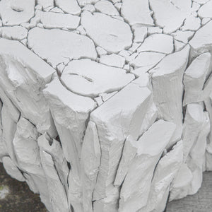Teak Root White Bunching Cube