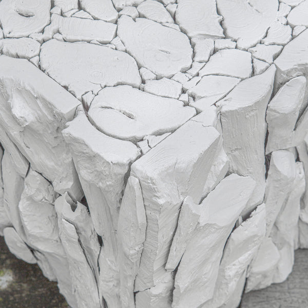 Teak Root White Bunching Cube