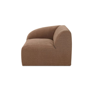 Isla Left Arm Facing Chair Mocha Slipcover
